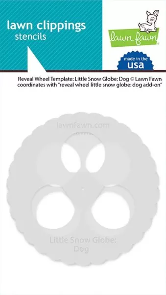 Schablone Reveal Wheel Templates: Little Snow Globe: Dog Lawn Fawn
