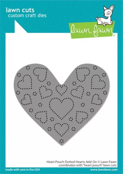 Heart Pouch Dotted Hearts Add-On Stanzen Lawn Fawn