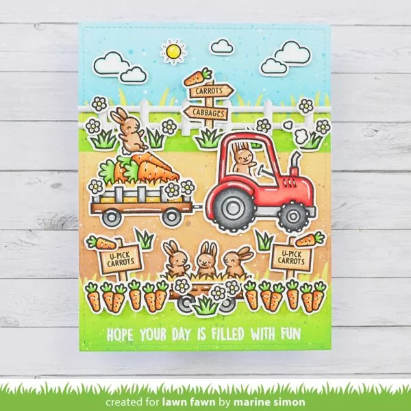 Hay There, Hayrides! Bunny Add-On Stempel Lawn Fawn 2