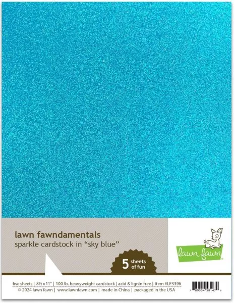 Sparkle Cardstock Spring Sky Blue Lawn Fawn