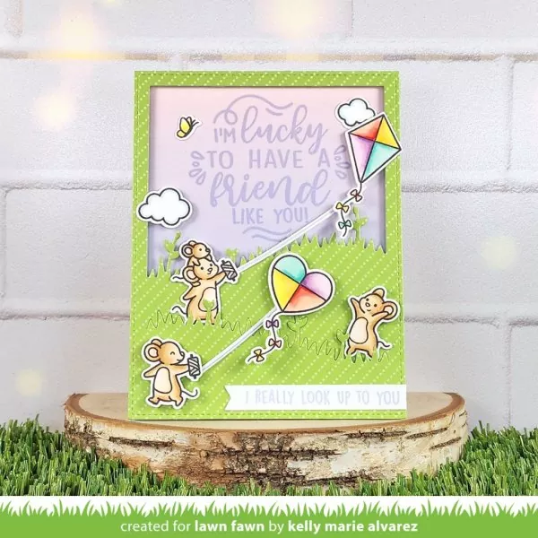 Give It A Whirl Messages: Friends Stempel Lawn Fawn 1