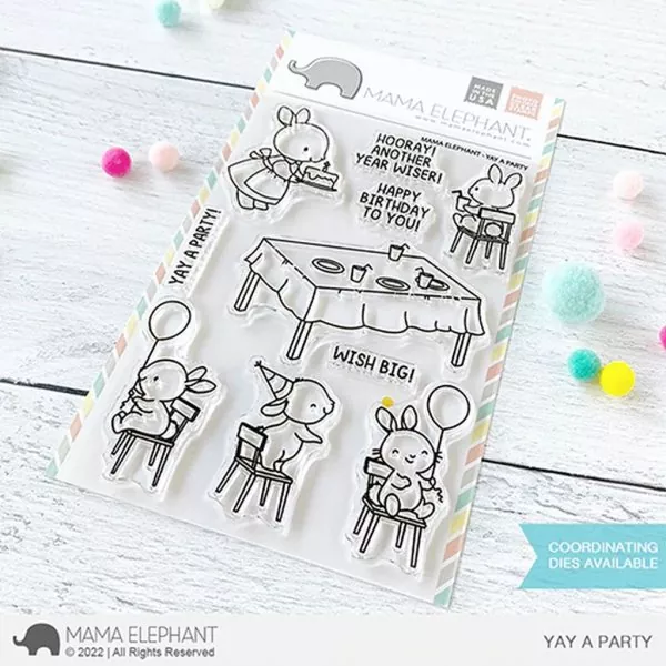 Yay A Party Clear Stamps Stempel Mama Elephant
