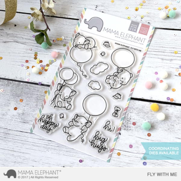 ME1801 221 mama elephant clear stamps fly with me