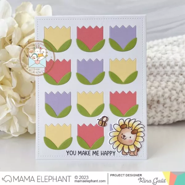 Tulip Grid Cover Stanzen Creative Cuts Mama Elephant 1