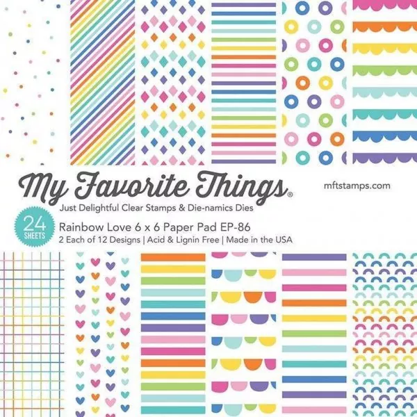 Rainbow Love Papierblock 6x6 Inch My Favorite Things