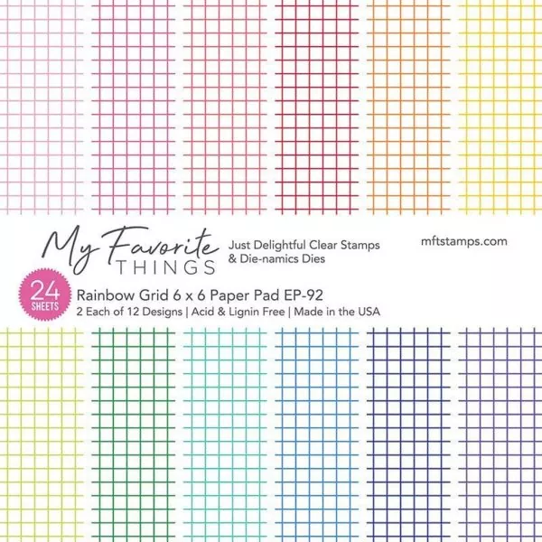 Rainbow Grid Papierblock 6x6 Inch My Favorite Things