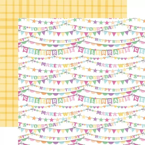 echo park Make A Wish Birthday Girl 6x6 inch paper pad 4