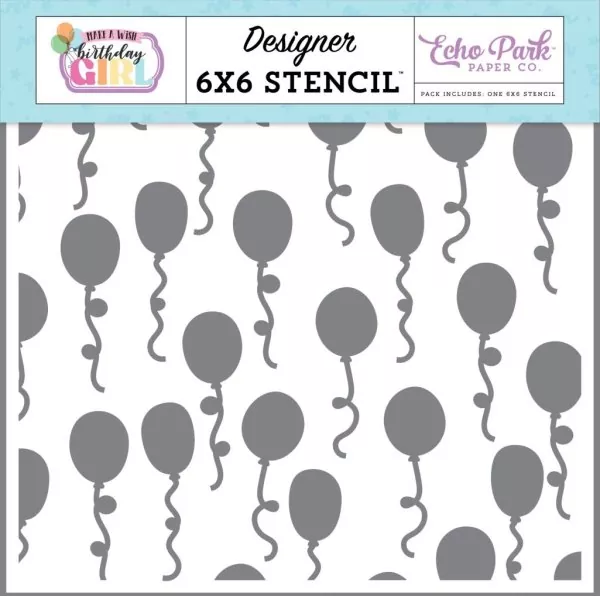 Echo Park Party Balloons 6x6 inch schablone