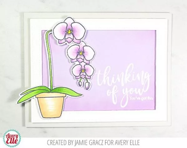 Orchid Clear Stamps Avery Elle 1