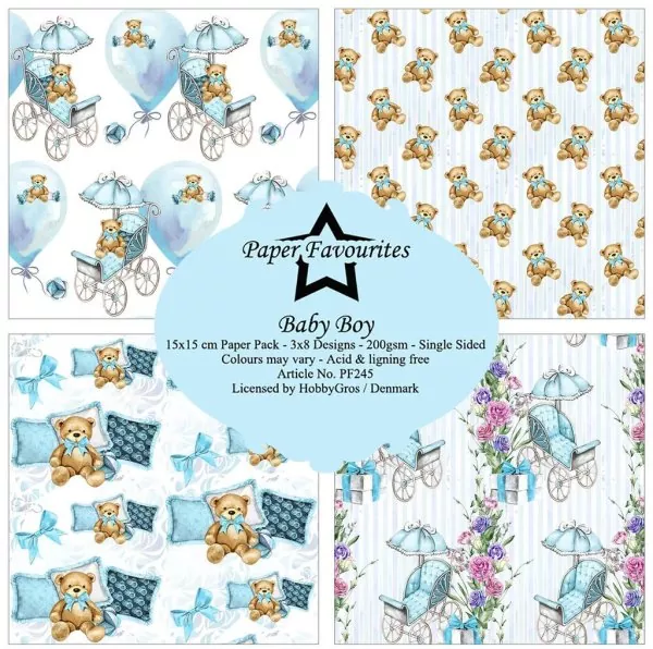 Baby Boy 6"x6" Paper Pack Paper Favourites 1