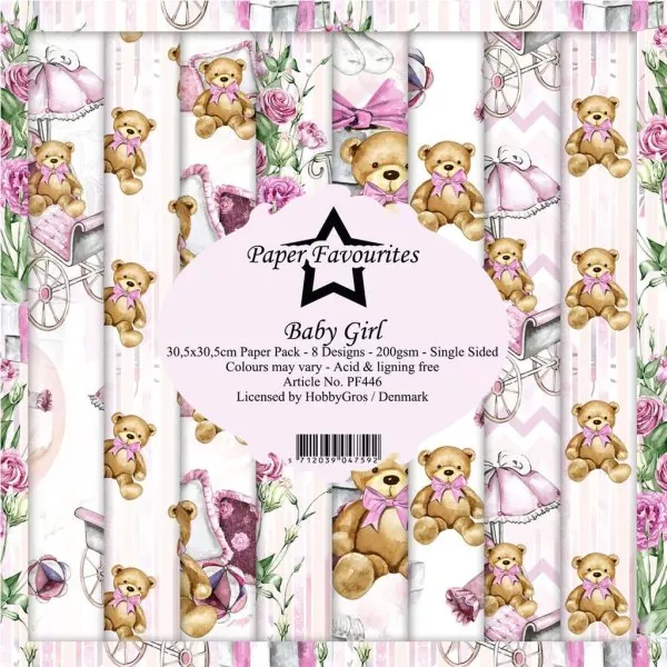 Baby Girl 12"x12" Paper Pack Paper Favourites