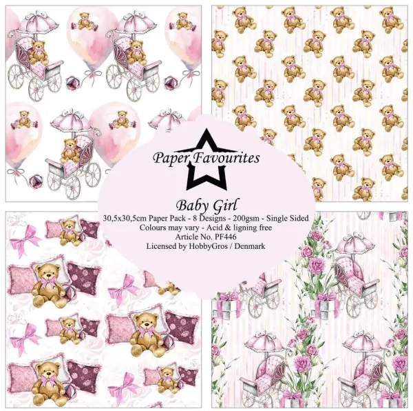 Baby Girl 12"x12" Paper Pack Paper Favourites 1