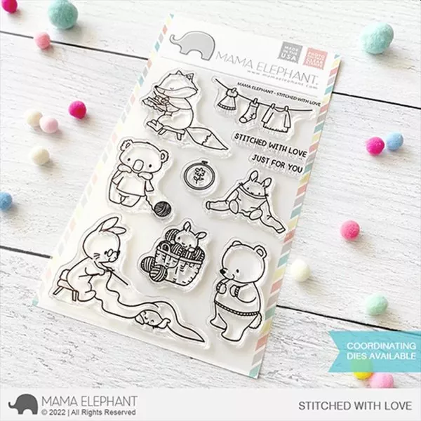 Stitched with Love Clear Stamps Stempel Mama Elephant