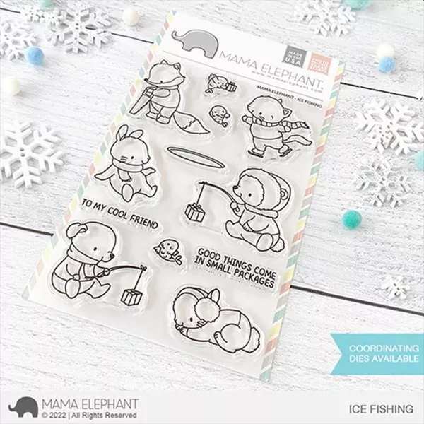 Ice Fishing Clear Stamps Stempel Mama Elephant