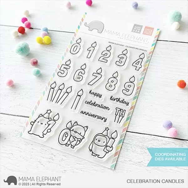 Celebration Candles Clear Stamps Stempel Mama Elephant