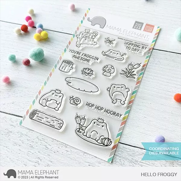 Hello Froggy Clear Stamps Stempel Mama Elephant