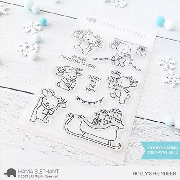 Holly's Reindeer Clear Stamps Stempel Mama Elephant