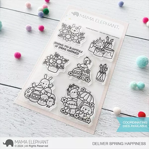 Deliver Spring Happiness Clear Stamps Stempel Mama Elephant