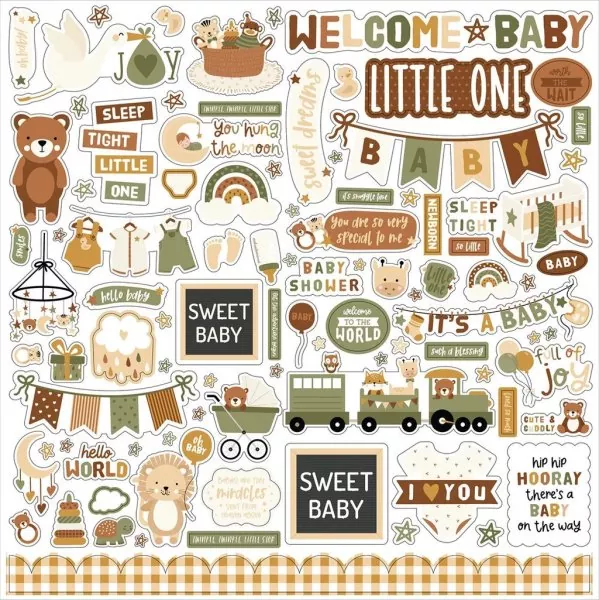 Echo Park Special Delivery Baby 12x12 inch collection kit 10