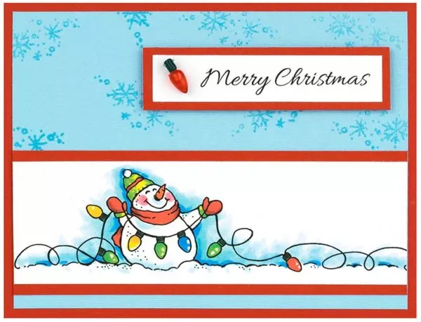 Snowman Wishes stampendous clear stamps 1