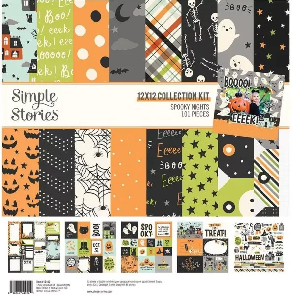 Simple Stories Spooky Nights 12x12 inch collection kit