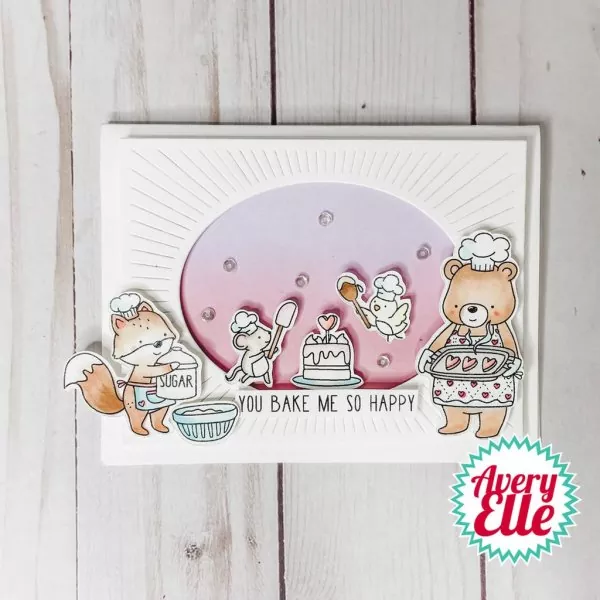 You Bake Me So Happy avery elle clear stamps 2