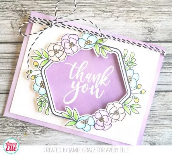 ST1818 Avery Elle Blooming clear stamps card1