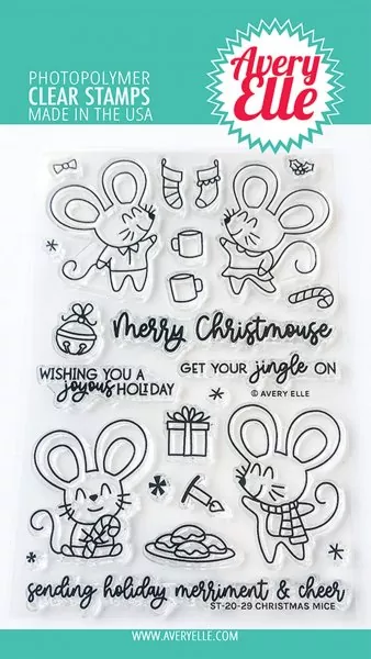 ST2019 Christmas Mice Clear Stamps Avery Elle