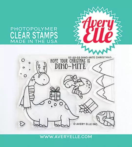 Dino-mite Christmas avery elle clear stamps