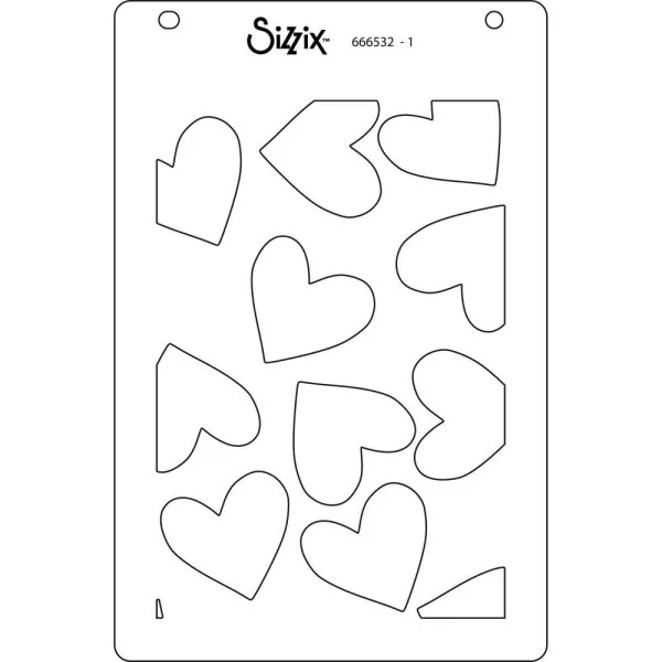 Making Hearts Layered Stencils Schablonen Sizzix 1