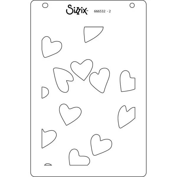 Making Hearts Layered Stencils Schablonen Sizzix 2