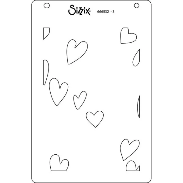 Making Hearts Layered Stencils Schablonen Sizzix 3