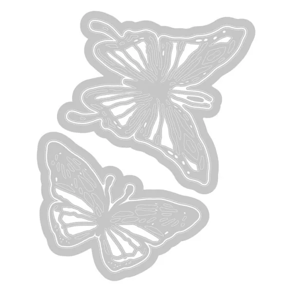 Vault Scribbly Butterfly Tim Holtz Thinlits Colorize Dies Sizzix 1