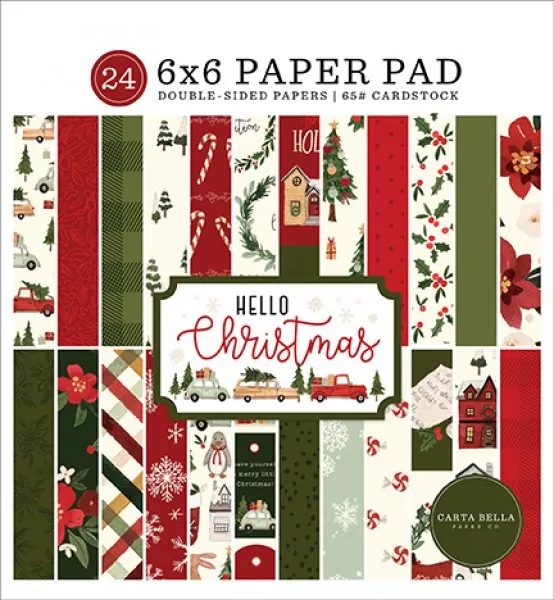 Hello Christmas 6x6 1 Paper Pack Carta Bella