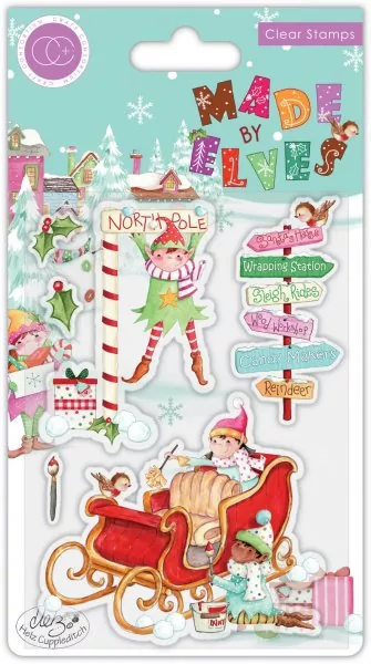 Made by Elves Sleigh Clear Stamps Craft Consortium