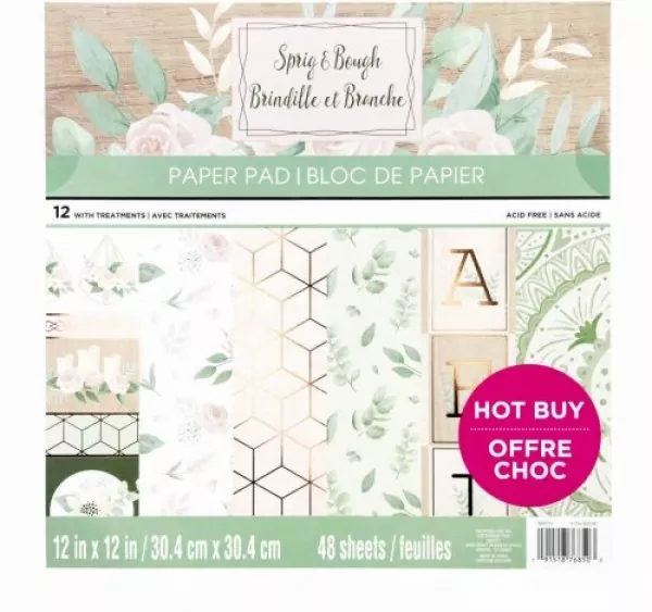 craft smith sprig bough 12x12 inch paper pad scrapbooking 1