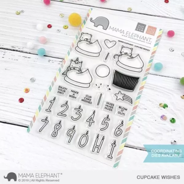 cupcake wishes creative cuts clear stamps mama elephant