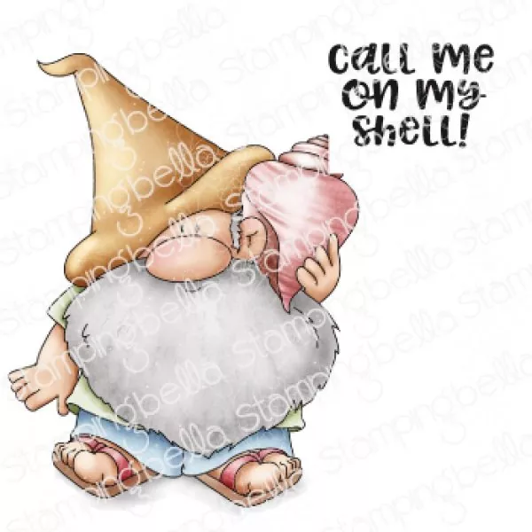 Stampingbella Gnome with a Seashell Gummistempel