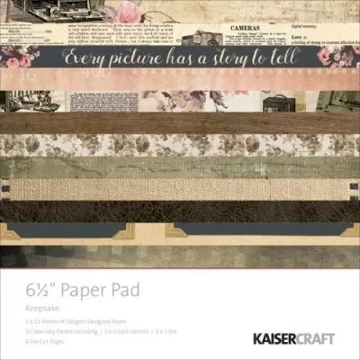 kaisercraft keepsake.scrapbook paper pad 6,5x6,5