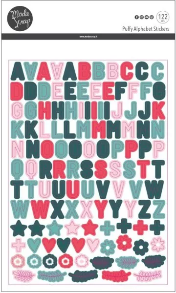 ModaScrap The Magic of Christmas Puffy Alphabet Stickers bag202066 Kopie