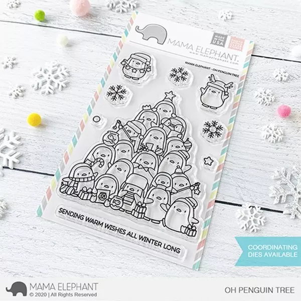 Oh Penguin Tree Clear Stamps Mama Elephant