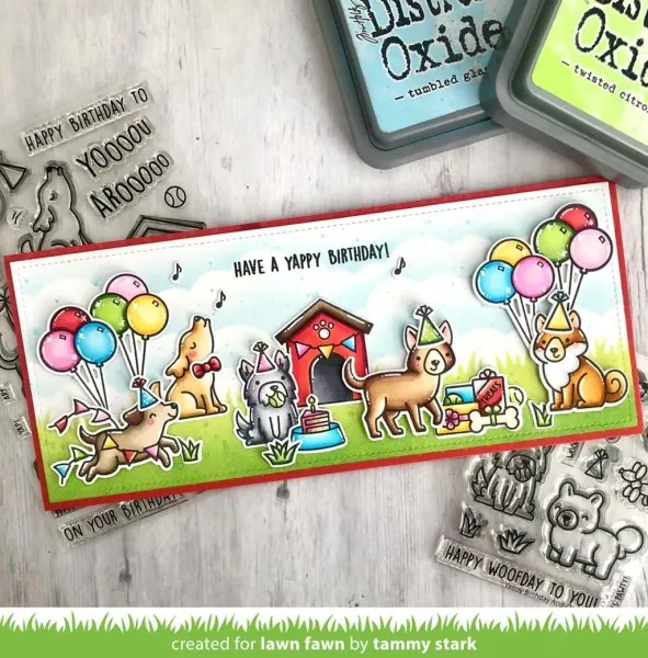 Yappy Birthday Clear Stamps Lawn Fawn 3