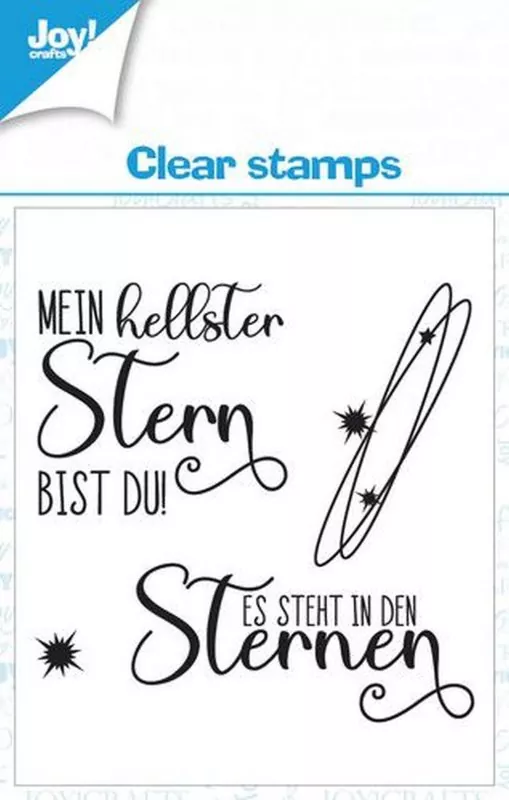 Sterne Text DE 3 clear stamps joycrafts