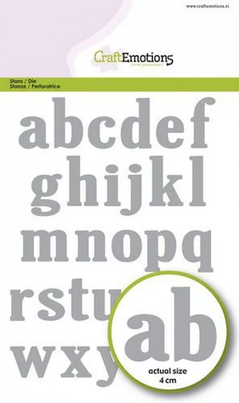 craftemotions Stanzen Lowercase Alphabet Serif