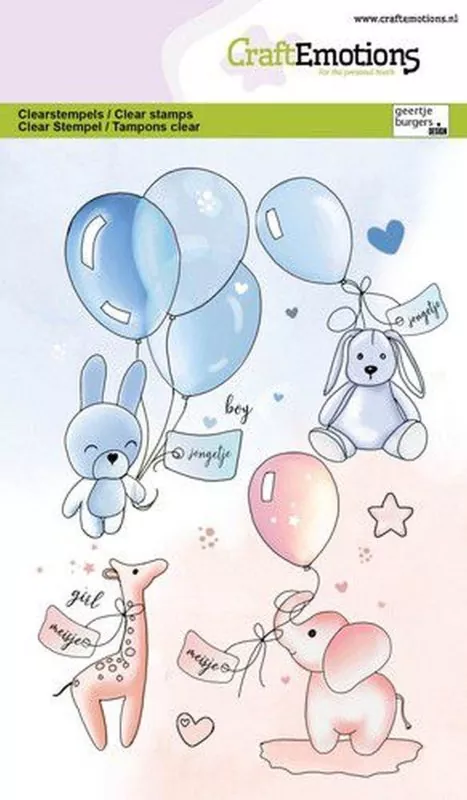 Baby cuddly toys and balloons Clear Stamps CraftEmotions