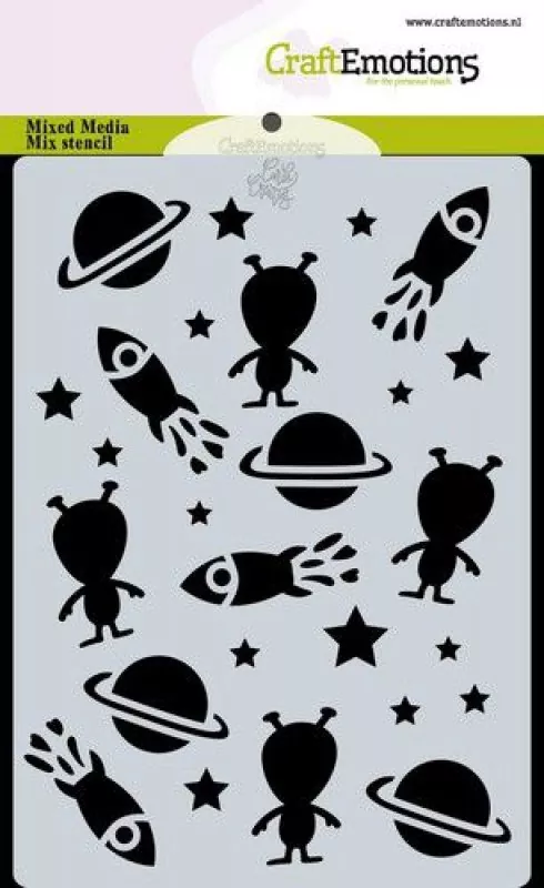 In Space A6 Stencil Craftemotions