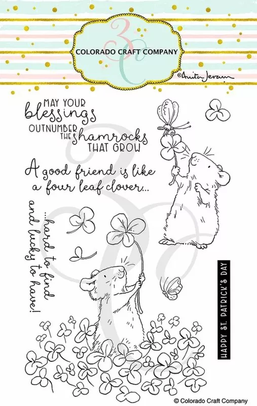 4 Leaf Clover Clear Stamps Colorado Craft Company by Anita Jeram