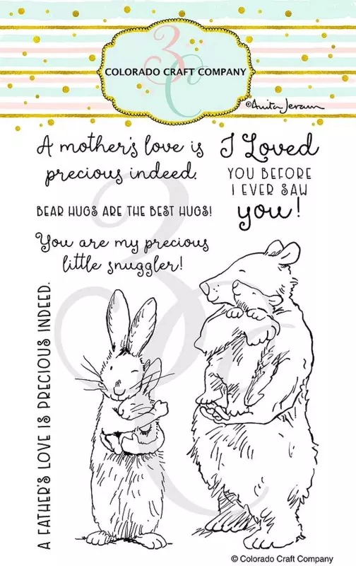 Snuggles Clear Stamps Colorado Craft Company by Anita Jeram