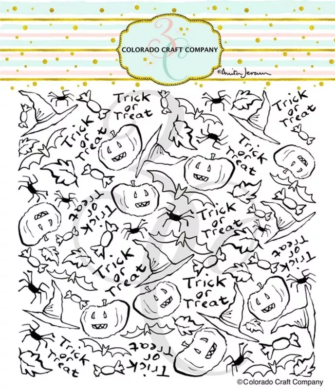 Halloween Background Clear Stamps Colorado Craft Company by Anita Jeram