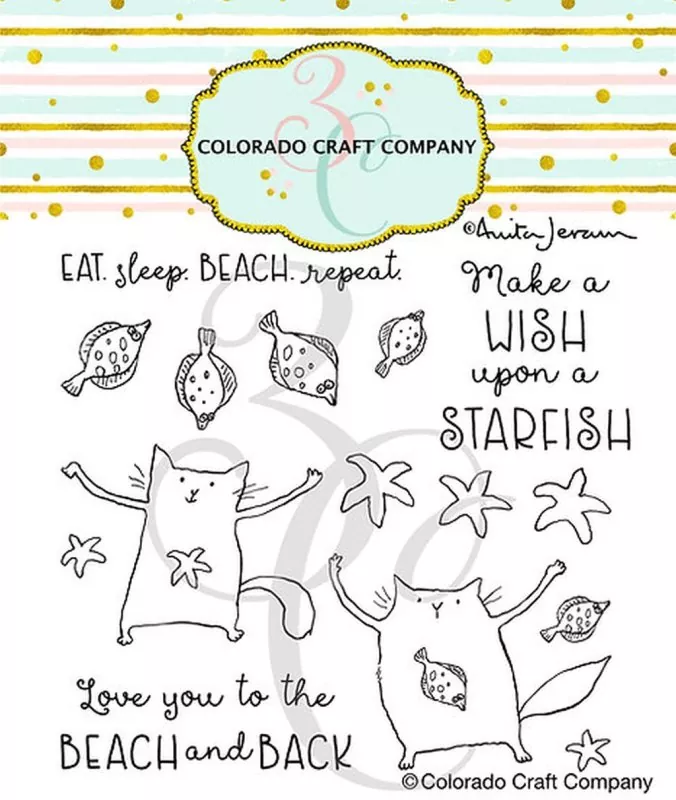 Starfish Wish Clear Stamps Colorado Craft Company by Anita Jeram